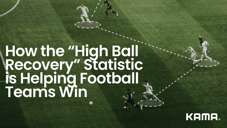 High Ball Recovery statistic writen on a football pitch
