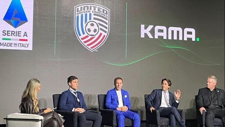 People sitting on chairs at Soccerex convention